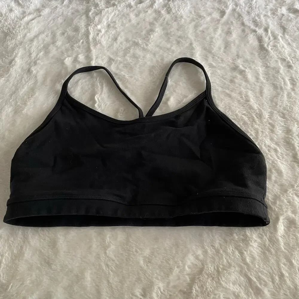 Lululemon black t-back Racerback Sports Bra size 10